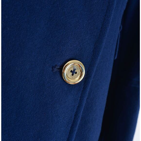 Michael Kors Navy Blue Wool Military Style Peacoat with Gold Buttons XL - Picture 4 of 8